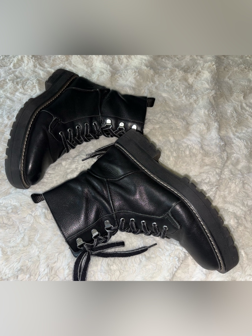Sam Edelman Black Combat Boots